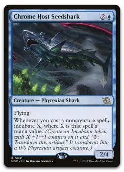 Chrome Host Seedshark #51 (NM) March of the Machine PPMOM Magic MTG - Image 1