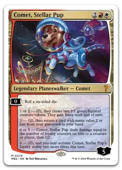 Comet, Stellar Pup (White Border) #79 (NM) Mystery Booster 2 MB2 Magic MTG - Image 1