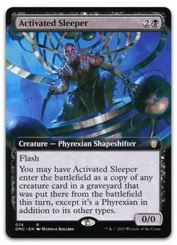 Activated Sleeper (Extended Art) #74 (NM) Dominaria United DMC Magic MTG - Image 1