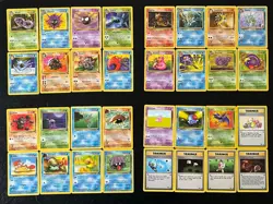 Pokemon 1999 Fossil #31-#62 All Common, Uncommon & Trainers - USED 32 Card Set - Image 1