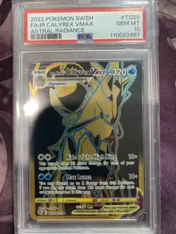 2022 PSA 10 Ice Rider Calyrex VMAX FA Full Art TG29 Pokemon TCG Astral Radiance - Image 1