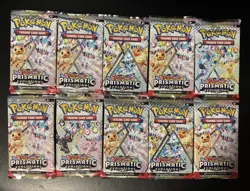 Pokemon Prismatic Evolutions Booster Packs Lot of 10 - New/Sealed - Image 1