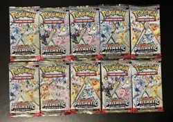 Pokemon Prismatic Evolutions Booster Packs Lot of 10 - New/Sealed - Image 1