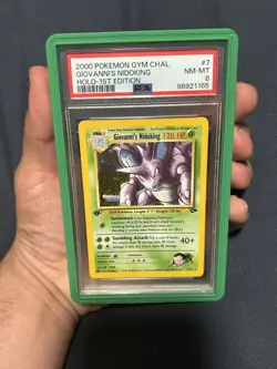 2000 POKEMON GYM CHALLENGE HOLO-1ST EDITION #7 GIOVANNI'S NIDOKING PSA 8 - Image 1