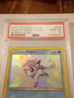2019 Pokemon S&M Alolan Vulpix Holo Hidden Fates #SV8 PSA 10 - Image 2