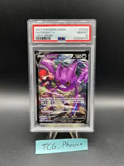 Pokemon Crobat v Trainer Gallery TG20/TG30 2022 SWSH Lost Origin PSA 10 GEM MINT - Image 1