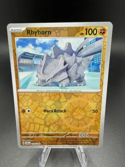 Pokemon TCG - Reverse Holo Rhyhorn 74/142 - Stellar Crown 2024 - Image 1