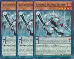 Yugioh - Vaylantz Voltage Viscount x 3 - 1st Edition Rare LP - Plus Free Holo - Image 1