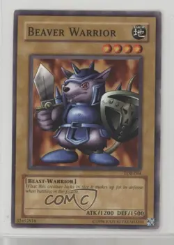 Beaver Warrior YuGiOh Legend of Blue Eyes White Dragon #LOB-064 2002 - Image 1