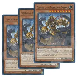 Yugioh - Vanguard of the Underground Emperor x 3 - NM - Plus Free Holo - Image 1