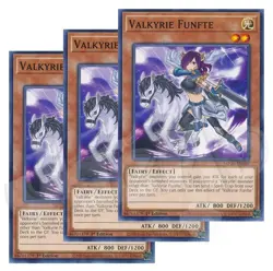 Yugioh - Valkyrie Funfte x 3 - 1st Edition NM - Plus Free Holographic Card - Image 1