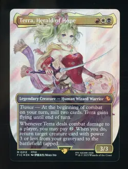 2025 MTG FINAL FANTASY BORDERLESS-SURGE FOIL TERRA HERALD OF HOPE - Image 1