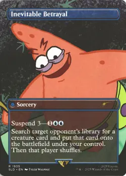 MTG Inevitable Betrayal (1935) *Non-Foil* Secret Lair: SpongeBob MT/NM Comb Ship - Image 1