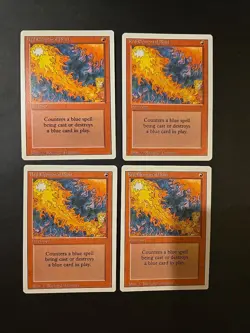 4× MTG Revised Red Elemental Blast Never Played - Image 1