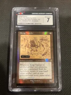 MTG Scrap Trawler Brothers War Serialized 301/500 Retro Artifact Foil NM Rainbow - Image 1