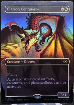 Clarion Conqueror #377 Tarkir: Dragonstorm Borderless Foil Rare - Image 1