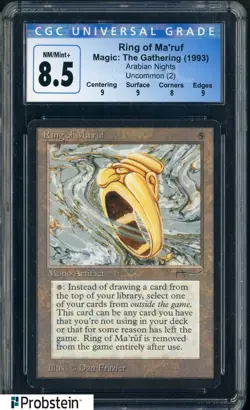 1993 Magic The Gathering MTG Arabian Nights Ring of Ma'ruf CGC 8.5 NM-MT+ - Image 1