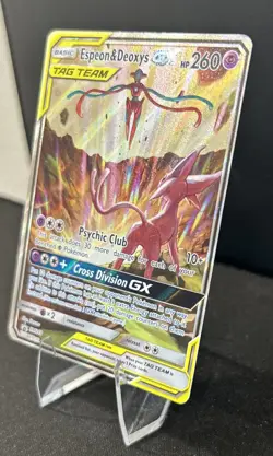 Pokemon Espeon & Deoxys GX SM240 Holo Tag Team Promo Card - Image 2