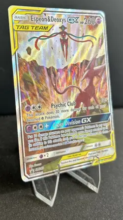 Pokemon Espeon & Deoxys GX SM240 Holo Tag Team Promo Card - Image 3