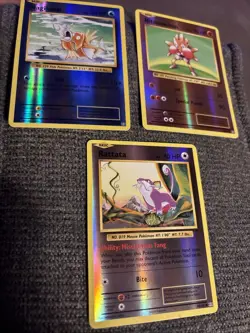 CGC Pokemon Hitmonchan 62/108 Magikarp 33/108 Rattata 66/108 Holo 2016 NM Lot - Image 1