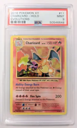 2016 POKEMON XY EVOLUTIONS Charizard 11/108 Holo PSA 9 - Image 1