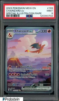 2023 Pokemon Mew EN Special Illustration Rare #199 Charizard Ex PSA 9 MINT - Image 1
