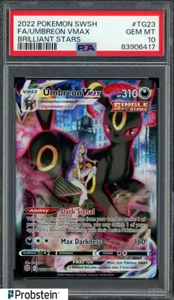 2022 Pokemon SWSH Brilliant Stars #TG23 Umbreon Vmax FA PSA 10 GEM MINT - Image 1