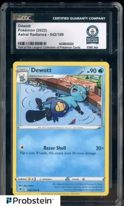 2022 Pokemon Astral Radiance #042/189 Dewott CGC Authentic Record Holder - Image 1