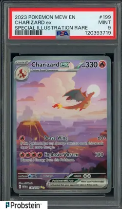 2023 Pokemon Mew EN Special Illustration Rare #199 Charizard Ex PSA 9 MINT - Image 1