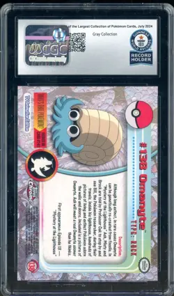 2000 Topps Chrome S.2 Pokemon #138 Omanyte CGC Authentic Record Holder - Image 2