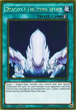 Dragon's Fighting Spirit - MVP1-ENG07 - Gold Rare - 1st Edition - Lightly Played - Image 1