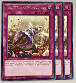 Yugioh! 3x Trickstar Reincarnation MZTM-EN108 Rare 1st Ed NM - Image 1