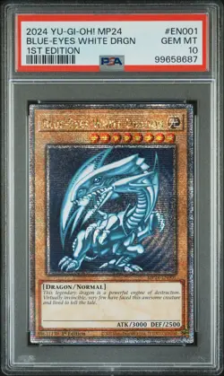 2024 YU-GI-OH! 25TH ANNIVERSARY: DM | 1ST EDITION BLUE-EYES WHITE DRAGON | PSA10 - Image 1