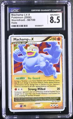 CGC 8.5 Machamp LV.X 2008 Stormfront 98/100 Holo Pokemon Card - Image 1