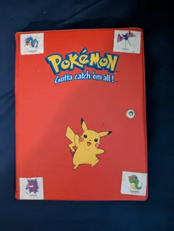 RARE Original Red Collector's Game Pokemon Protector Book With Cards - Image 1