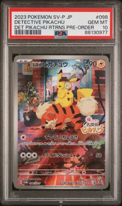 PSA10 Detective Pikachu 098/SV-P Nintendo Switch Promo Gem Mint Pokemon Card - Image 1