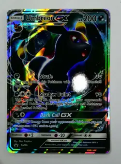 Pokemon TCG Sun & Moon Umbreon GX Black Star Promo Holo Card SM36 - Image 1