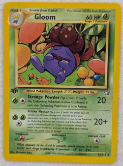 2000 Gloom #36 Neo Genesis Regular Pokemon Card Uncommon 1st Edition - Image 1