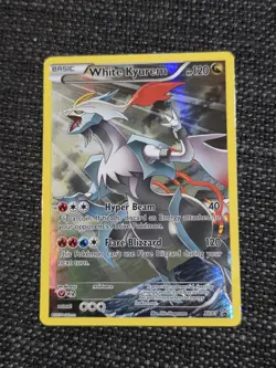 White Kyurem XY81 Black Star Promo Full Art Pokemon Card LP - Image 1