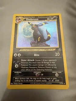 Pokemon TCG Umbreon Neo Discovery Holo Rare Card 13/75 - Image 1