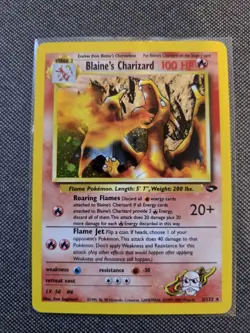 Pokemon Blaine's Charizard Holo Rare Card #2/132 Gym Challenge Set - LP - Image 1