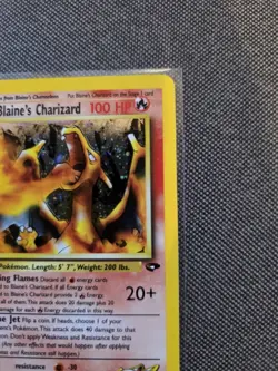 Pokemon Blaine's Charizard Holo Rare Card #2/132 Gym Challenge Set - LP - Image 3