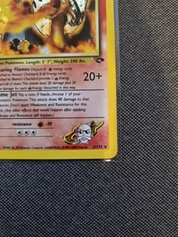 Pokemon Blaine's Charizard Holo Rare Card #2/132 Gym Challenge Set - LP - Image 5