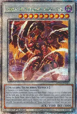 Yugioh - Tyrant Red Dragon Archfiend - 1st Edition QCR NM - Free Holo Card - Image 1