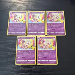5x- Pokemon TCG Mew Celebrations 011/025 Holo Holo Rare Card Lot - Image 1