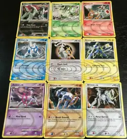 COMPLETE Arceus 9 Card Set AR1-AR9 Holo Rare Ripple Foil Pokemon Platinum - LP - Image 1