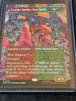 Scarlet Spider, Ben Reilly 2025 Magic the Gathering Spider-Man Rare Foil - Image 1