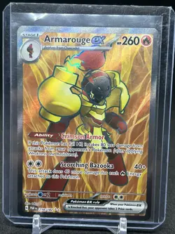 Pokemon TCG Armarouge EX 218/182 Paradox Rift Full Art Ultra Rare Holo - Image 1