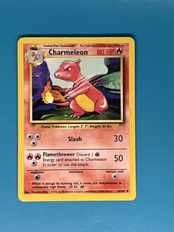 Pokemon TCG Charmeleon Base Set 24/102 Regular Unlimited Uncommon - Image 1