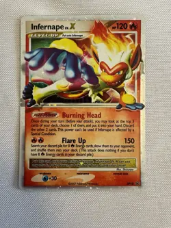 2007 Pokemon - Infernape LV.X Holo - Diamond & Pearl Black Star Promo DP10 SWIRL - Image 2